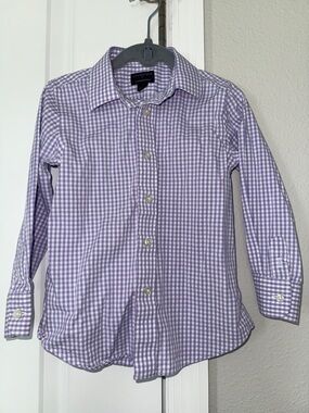 Crewcuts Purple Gingham Button-Down Shirt
